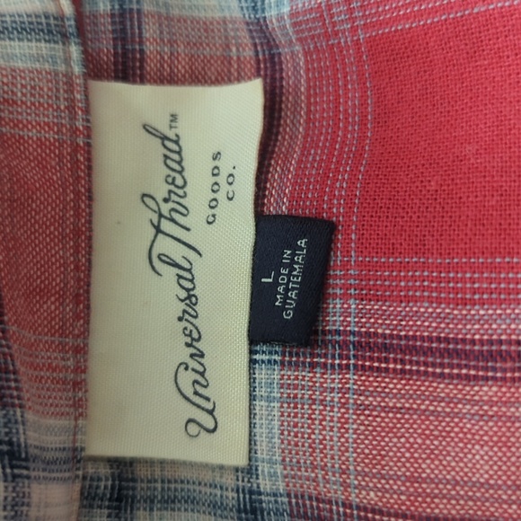 Universal Thread Plaid (Red, Pink, Blue) Sleeveless Dress, size large - Picture 4 of 7